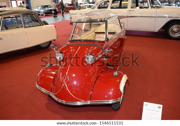 Old vintage cars at
the Classic Automobile Show exhibition 2017 at March 24, 2017 in
Budapest, Hungary.