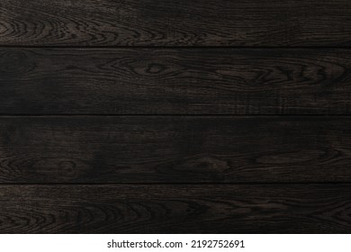 Old Vintage Dark Brown Wooden Table Textured Background. Wood Wall Or Floor Pattern With Wide Plank Board. Copy Space