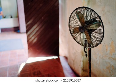 Old Vintage Electric Fan Indoors.