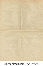 Old Vintage Folded Paper