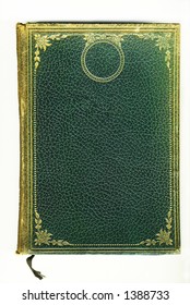 Old Vintage Green Leather Book