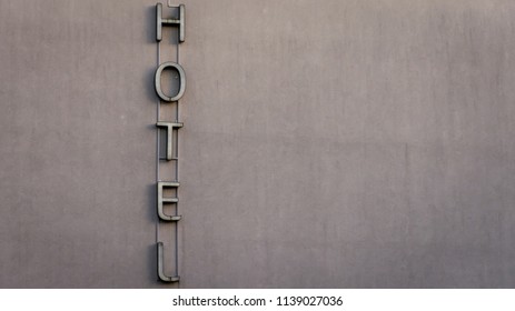 an old vintage hotel sign