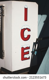 Old Vintage Ice Machine Sign