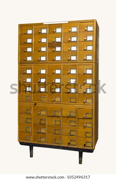 Old Vintage Library Card Catalog On Royalty Free Stock Image