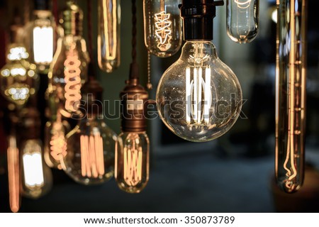 Old vintage light bulb