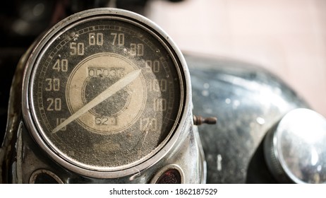 Old or vintage motorcycle Speedometer.  - Powered by Shutterstock