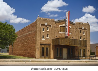 Old Vintage Movie Theater In New Mexico, USA