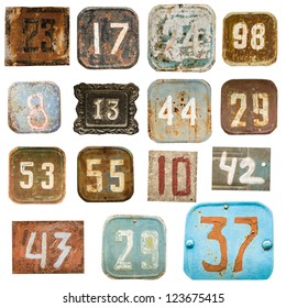 Old  Vintage Numbers Isolated