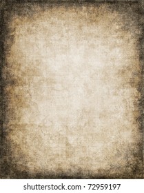 An Old, Vintage Paper Background With A Subtle Screen Pattern And Dark Vignette.