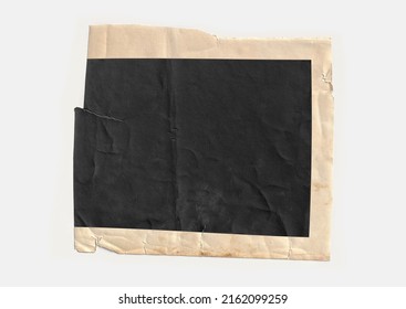 Old Vintage Photo Paper Isolated On White Background. Torn Page