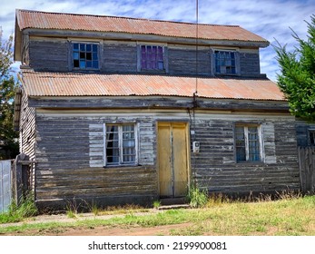 Old Vintage Rundown House With Missing Windows