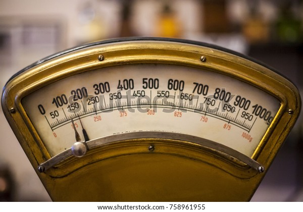 Old Vintage Scales Weighing Food Stock Photo (Edit Now) 758961955