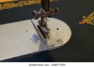 Old vintage sewing machine, selective focus - Shutterstock ID 1348777355