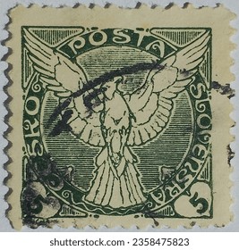 Old vintage stamp with symbol