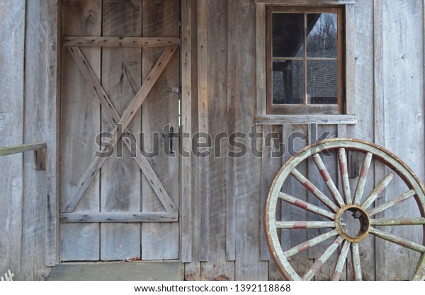 Old Vintage Wooden Building Barn Door Stock Photo Edit Now