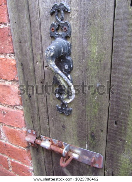 Old Vintage Worn Door Lock Fittings Stock Photo Edit Now 1025986462