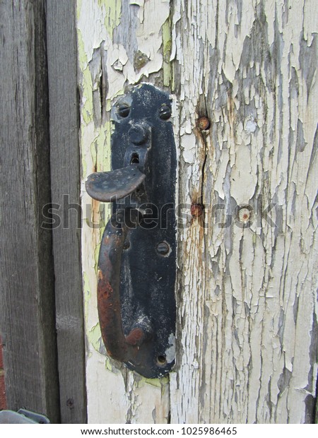 Old Vintage Worn Door Lock Fittings Stock Photo Edit Now 1025986465