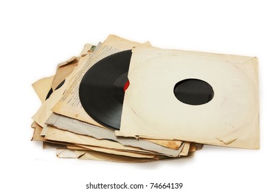 Old Vinyl Record Paper Case