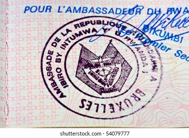 Old Visa Stamp In Belgian Passport