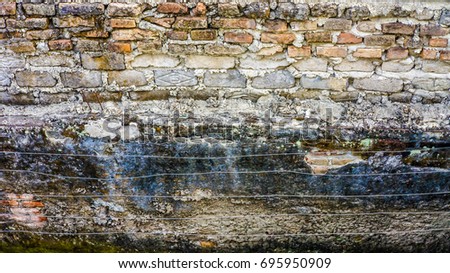 The old wall brick in background
