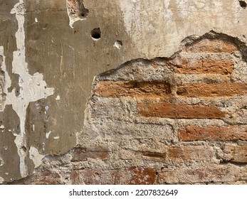 Old Wall In A Chinese House.