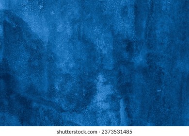 Old wall pattern texture cement blue dark abstract  blue color design are light with black gradient background.