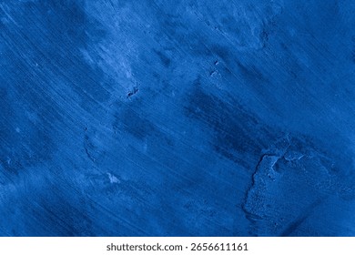 Old wall pattern texture cement blue dark abstract  blue color design are light with black gradient background.