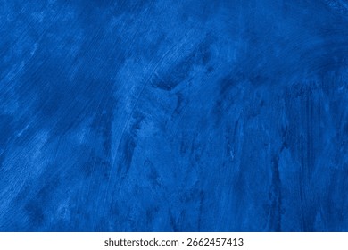 Old wall pattern texture cement blue dark abstract  blue color design are light with black gradient background.