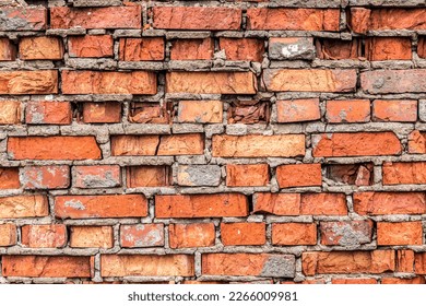 old wall with red bricks 