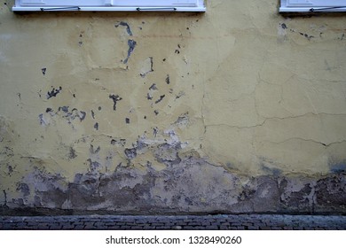 Old Wall With Rising Damp.