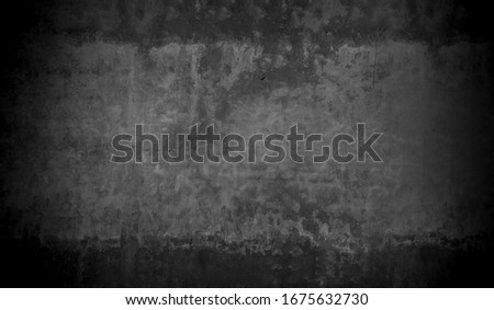 Old wall texture cement dark black gray  background abstract grey color design are light with white gradient background.