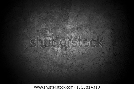 Old wall texture cement dark black gray  background abstract grey color design are light with white gradient background.