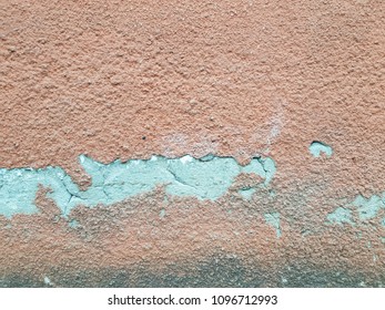 Old Wall Texture. Old orange plaster wall. Vintage plaster wall