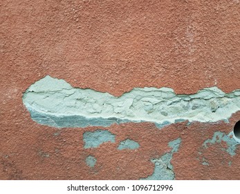 Old Wall Texture. Old orange plaster wall. Vintage plaster wall