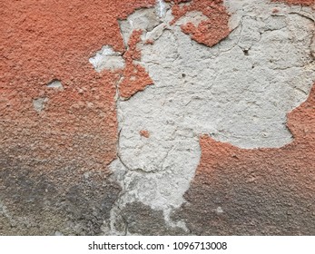 Old Wall Texture. Old orange plaster wall. Vintage plaster wall