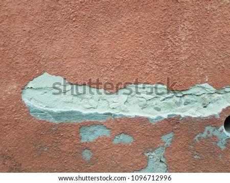 Old Wall Texture. Old orange plaster wall. Vintage plaster wall