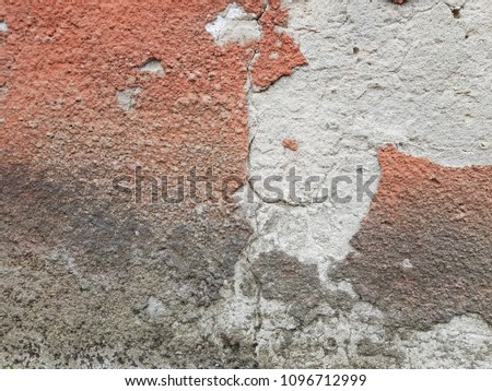 Old Wall Texture. Old orange plaster wall. Vintage plaster wall