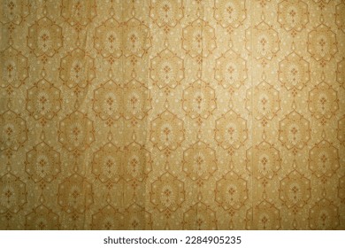 Old wallpaper on the wall. Old wallpaper for texture or background. - Shutterstock ID 2284905235