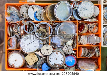 old watches market stock parts Stock photo © 