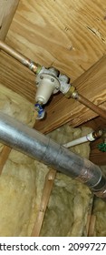 Old Water Pressure Regulator In Basement Ceiling 