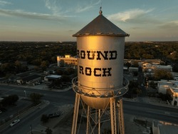 Old Water Tower In Round Rock, Texas USA