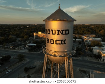 Old Water Tower in Round Rock, Texas USA