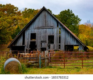 Old Weathered Barn On Arkansas Farm