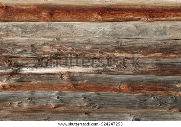 Old Weathered Natural Log Cabin Aged Stock Photo Edit Now 524247253