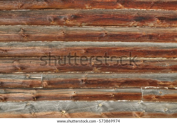 Old Weathered Natural Log Cabin Aged Stock Photo Edit Now 573869974