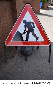 Vintage Looking Traffic Construction Site Sign Stock Photo 523021885 ...