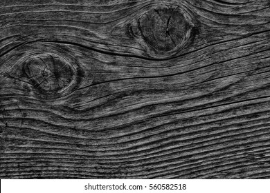 Old Weathered Rotten Cracked Knotted Coarse Wood Black Grunge Texture