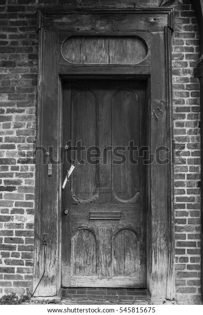 Old Weathered Wooden Door French Quarter Stock Photo Edit