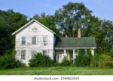 Old and weathered wooden farmhouse