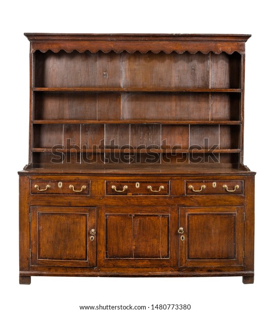 Old Welsh Dresser Cupboard Sideboard Oak Stock Photo Edit Now